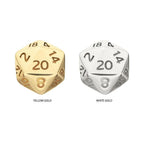 Invictus | 14k gold | 3D flat-back Dungeons & Dragons Dice