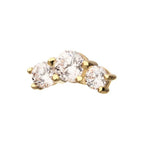 Invictus | 14k gold | Curved Cluster | CZ