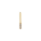 Buddha | 14k gold | Love Line | Clear CZ