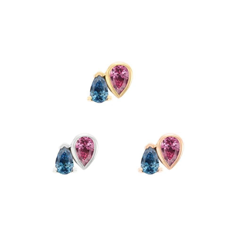 Buddha | 14k gold | Era | Pink Tourmaline + London Blue Topaz