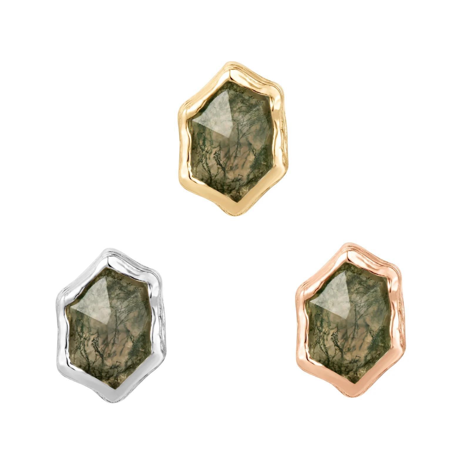 Buddha | 14k gold | Pump Up The Volume | Moss Agate