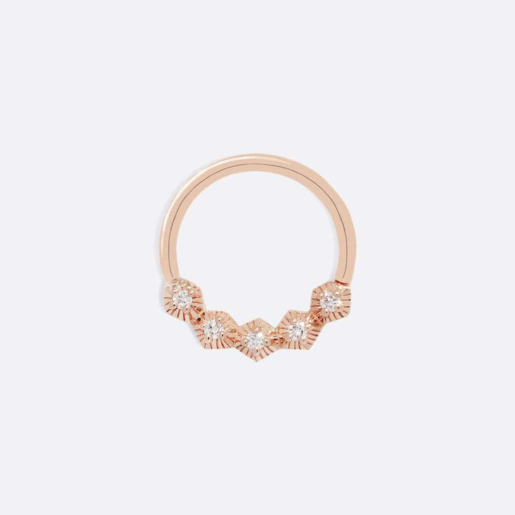 Tether | 14k gold | Nova Seam Ring | Diamond