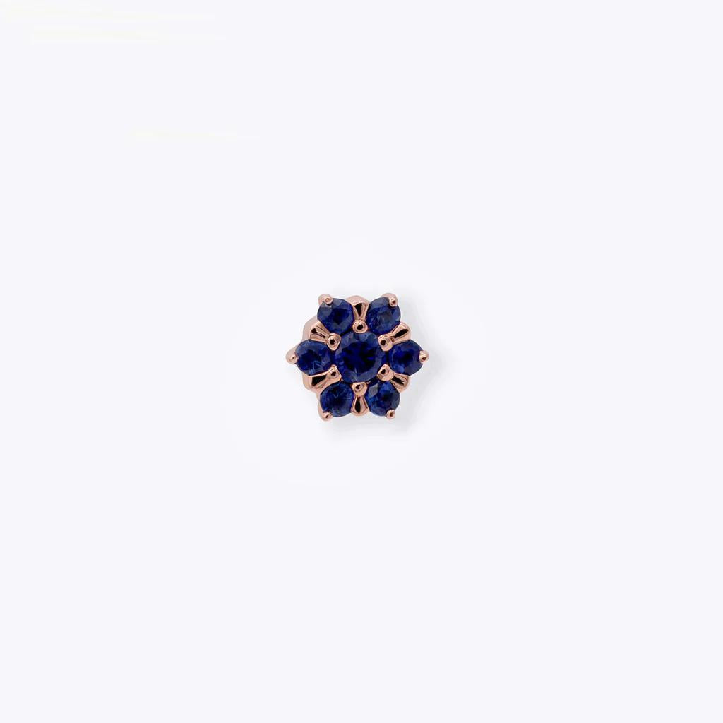 Tether | 14k gold | Peony | Blue Sapphire