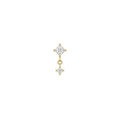 Buddha | 14k Gold | Fun and Games Threadless End | Cubic Zirconia