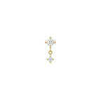 Buddha | 14k Gold | Fun and Games Threadless End | Cubic Zirconia