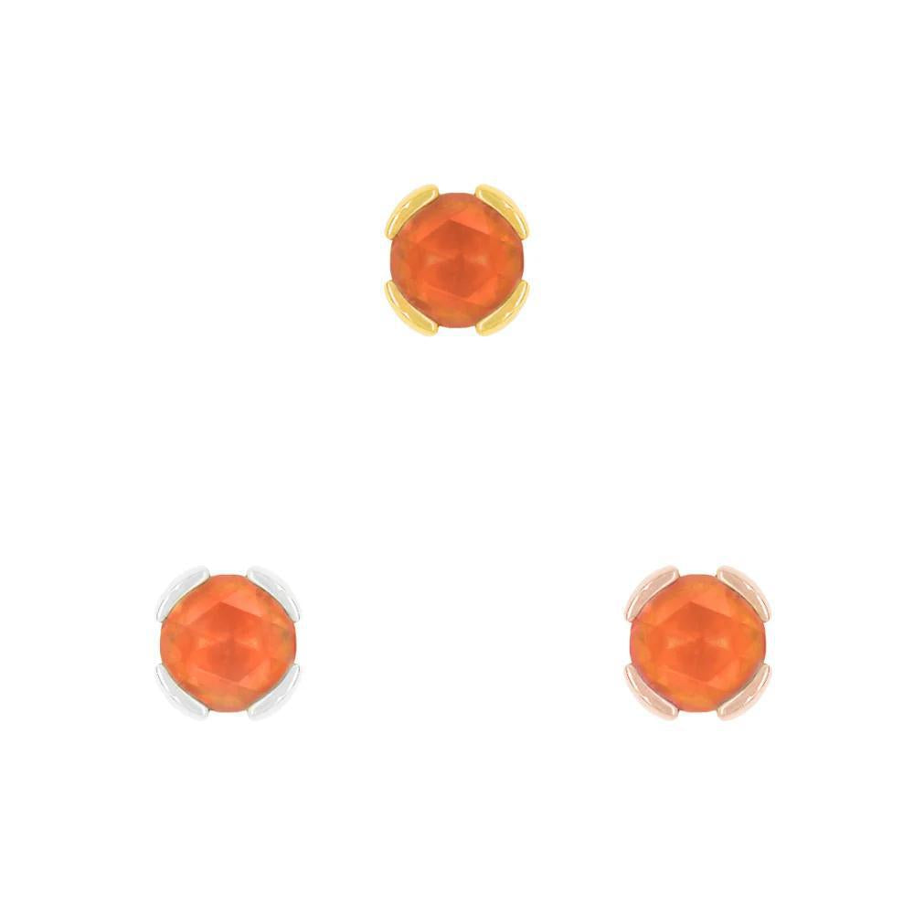 Buddha | 14k gold | Peekaboo | Sandblasted Orange Garnet