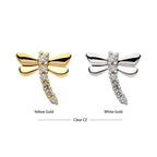 Invictus | 14k gold | 6-cluster Dragonfly | CZ