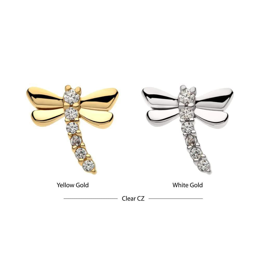 Invictus | 14k gold | 6-cluster Dragonfly | CZ