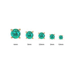 Buddha | 14k gold | Prong | Emerald (lab-grown)