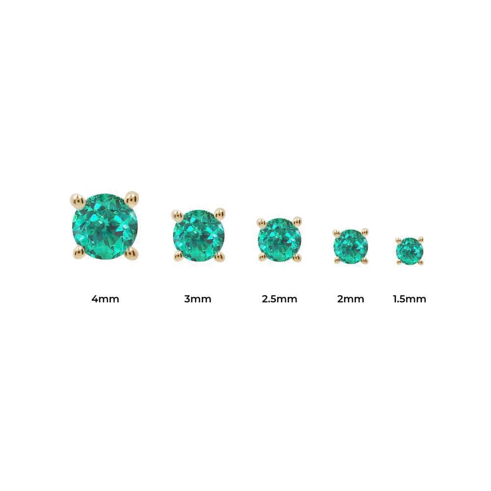 Buddha | 14k gold | Prong | Emerald (lab-grown)