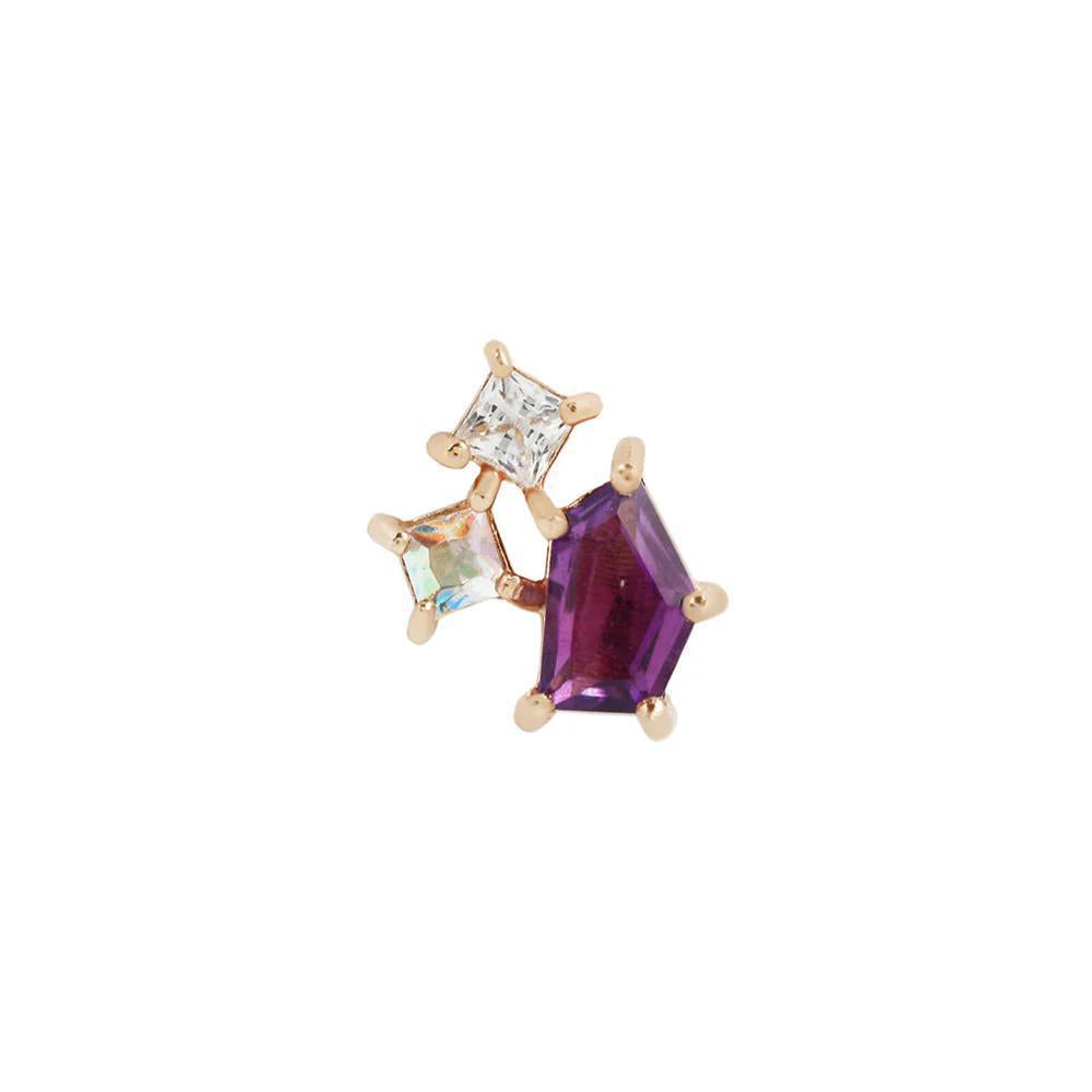 Buddha | 14k gold | Lyra | Amethyst + Mercury Mist Topaz + CZ