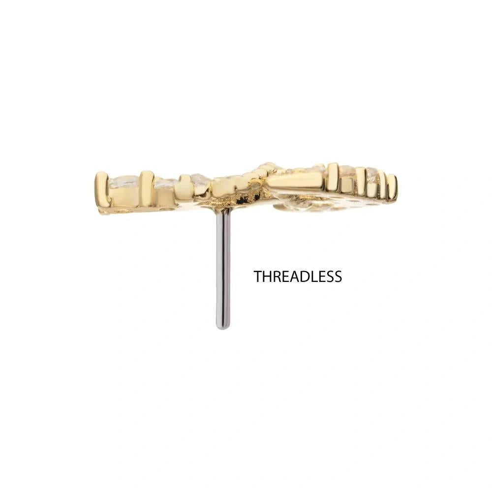 Invictus | 14k gold | Pave Set Anchor | CZ