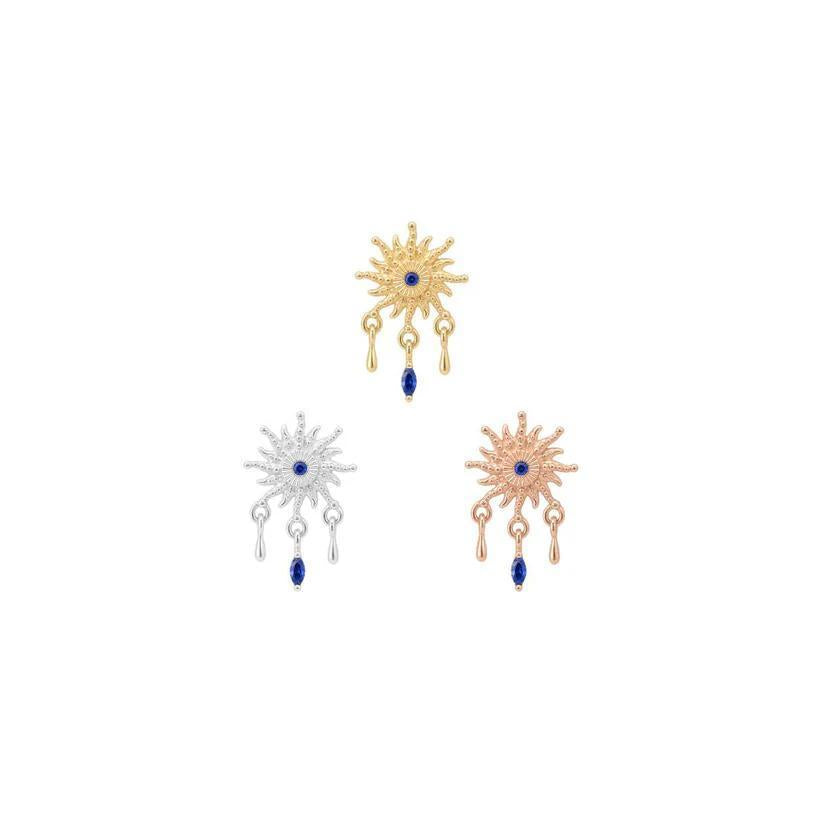 Buddha | 14k Gold | Soleil Threadless End | Lab-Grown Blue Sapphire
