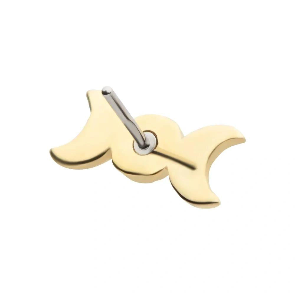 Invictus | 14k gold | Hammered Triple Moon