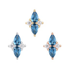 Buddha | 14k gold | Ethereal | London Blue Topaz + CZ