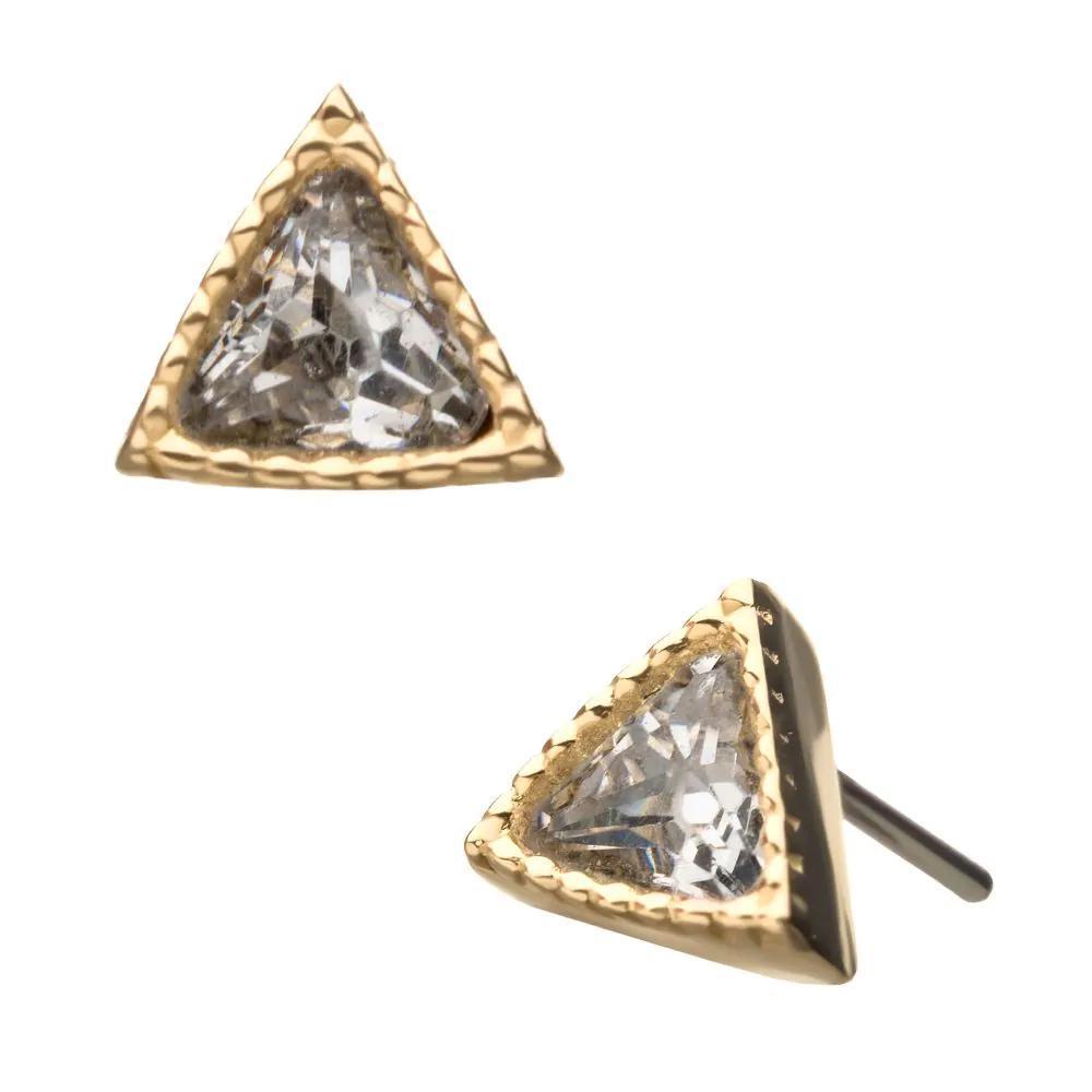 Invictus | 14k gold | Triangle | CZ