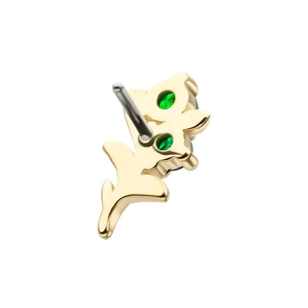 Invictus | 14k gold | Emerald Sprout w Gems | CZ