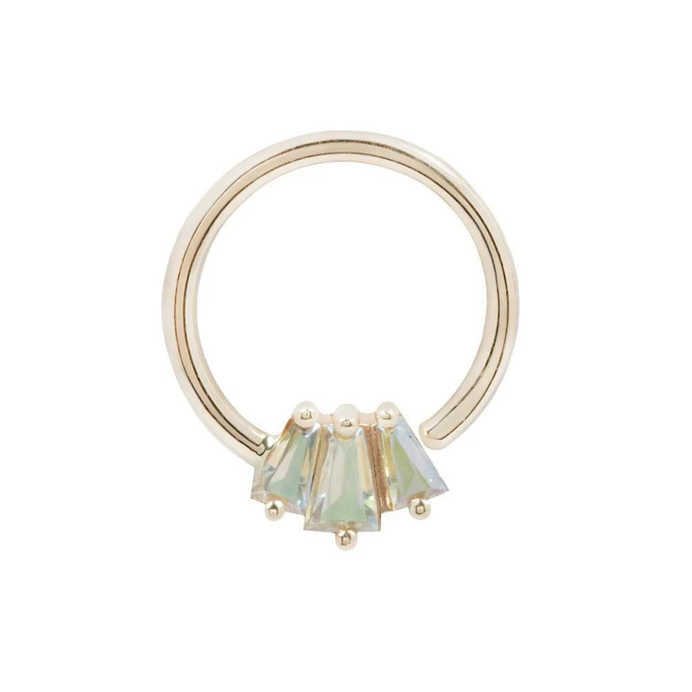 Buddha | 14k gold | Gemma Trios Seam Ring | Mercury Mist Topaz