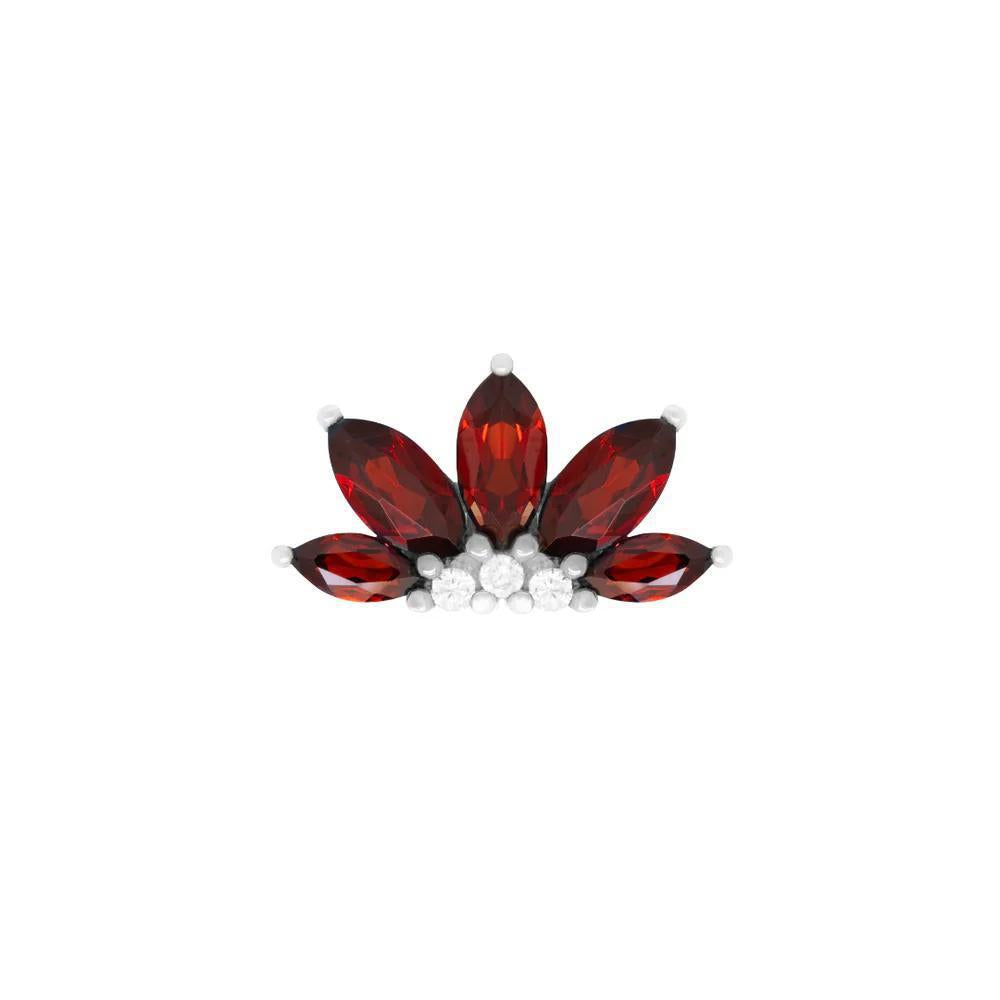 Buddha | 14k gold | Valentina | Garnet + CZ