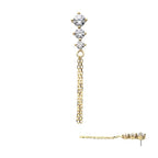 Invictus | 14k gold | 3-Graduated Gem with Chain | CZ