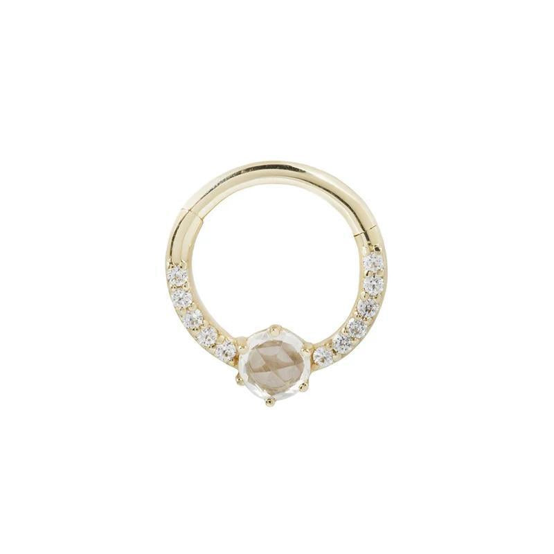 Buddha | 14k gold | Tinsley | White Sapphire + CZ