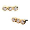 Invictus | 14k gold | Triple Bezel | CZ