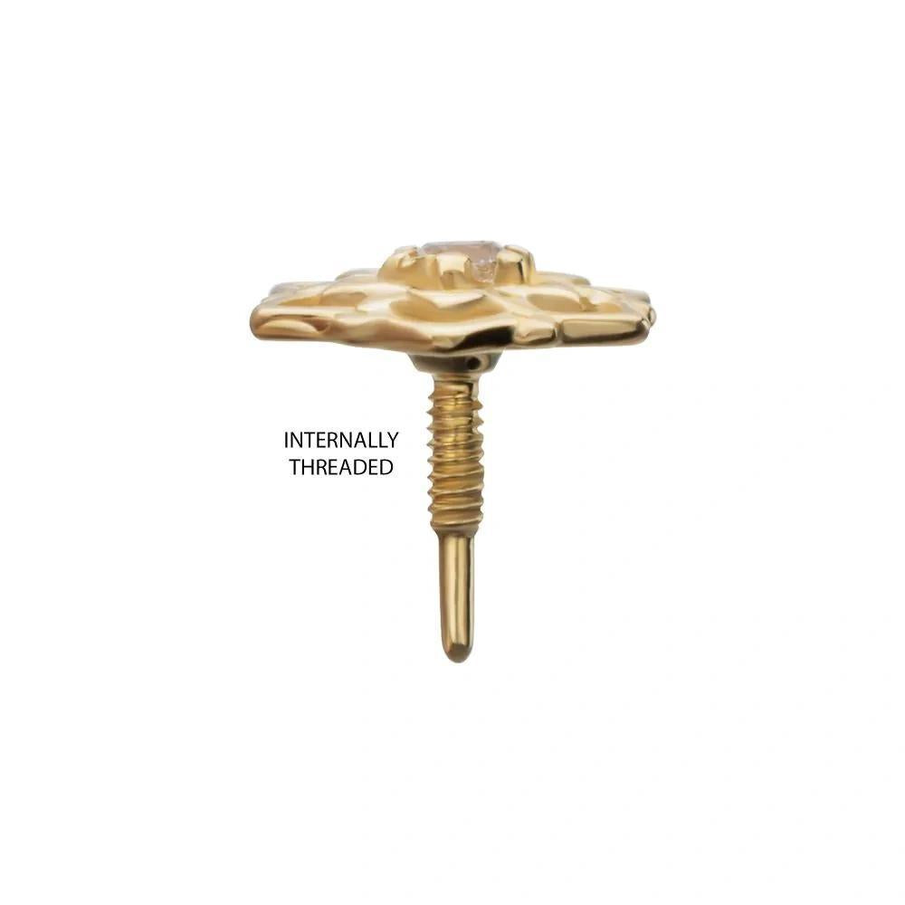 Invictus | 14k gold | Lotus Flower | CZ