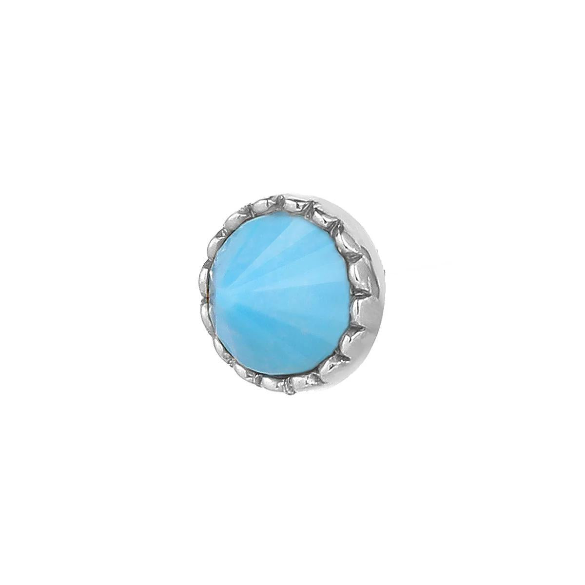 Buddha | 14k gold | Round Accent Bezel Reverse Set | Turquoise