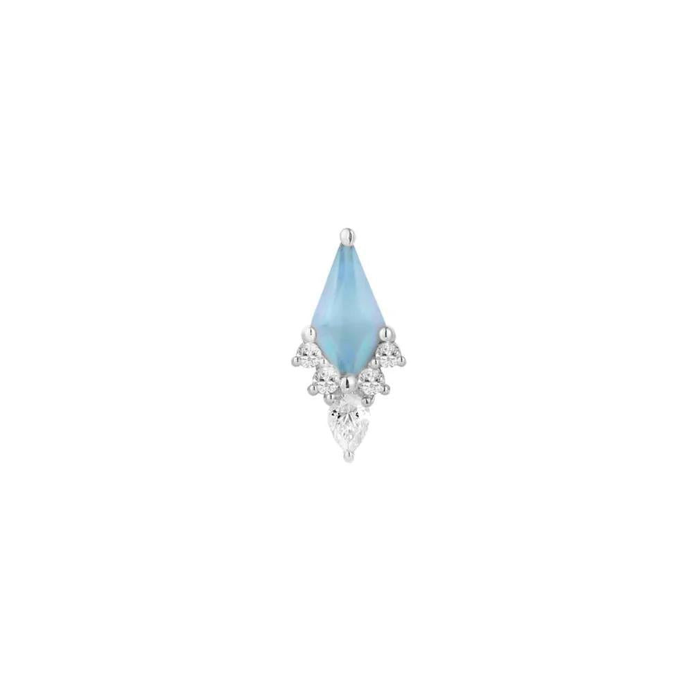 Buddha | 14k gold | Afterglow | Sandblasted Swiss Blue Topaz