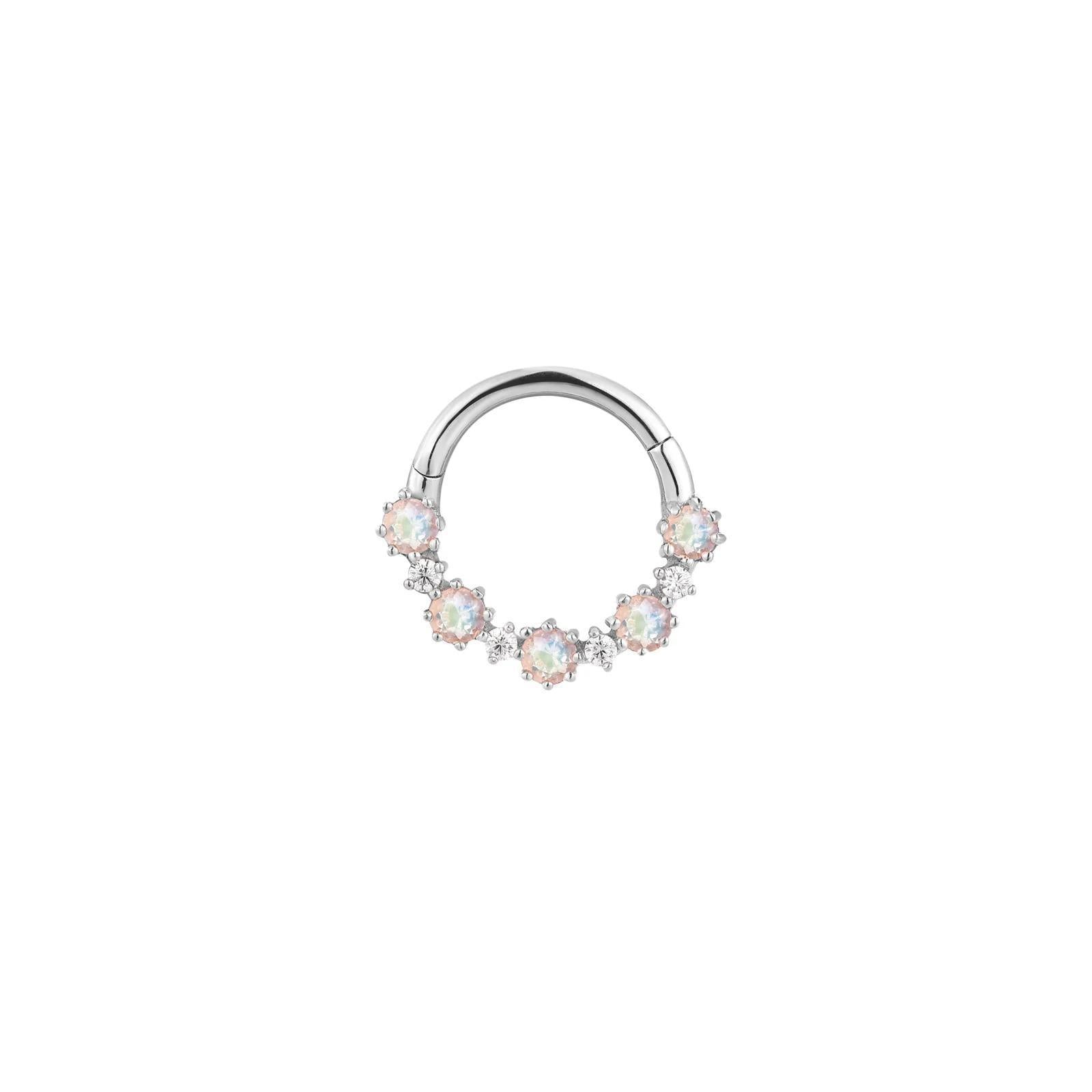 Buddha | 14k gold | Ariana | Rainbow Moonstone + CZ