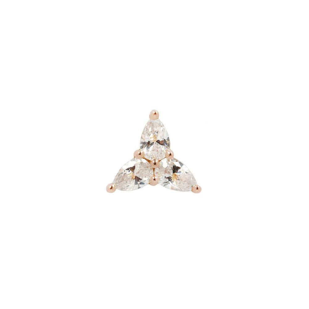 Buddha | 14k gold | 3 Little Pears | Clear CZ