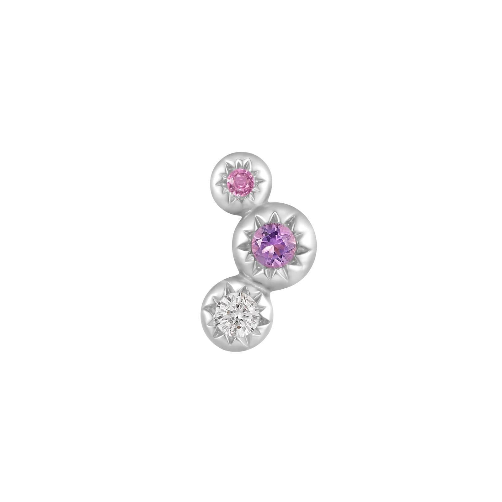 Buddha | 14k gold | Dig It | Amethyst + Pink Sapphire + White Topaz