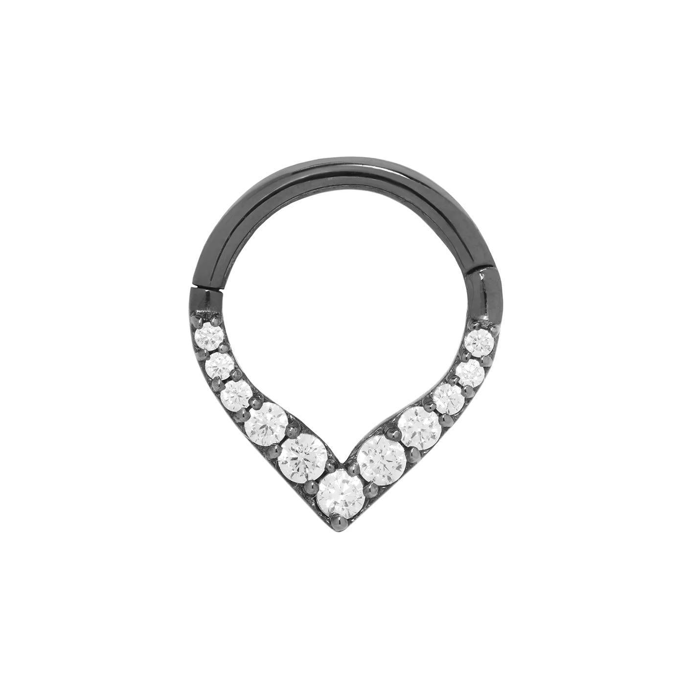 Buddha | 14k gold + Black Rhodium | All Rise No Shine | Cubic Zirconia