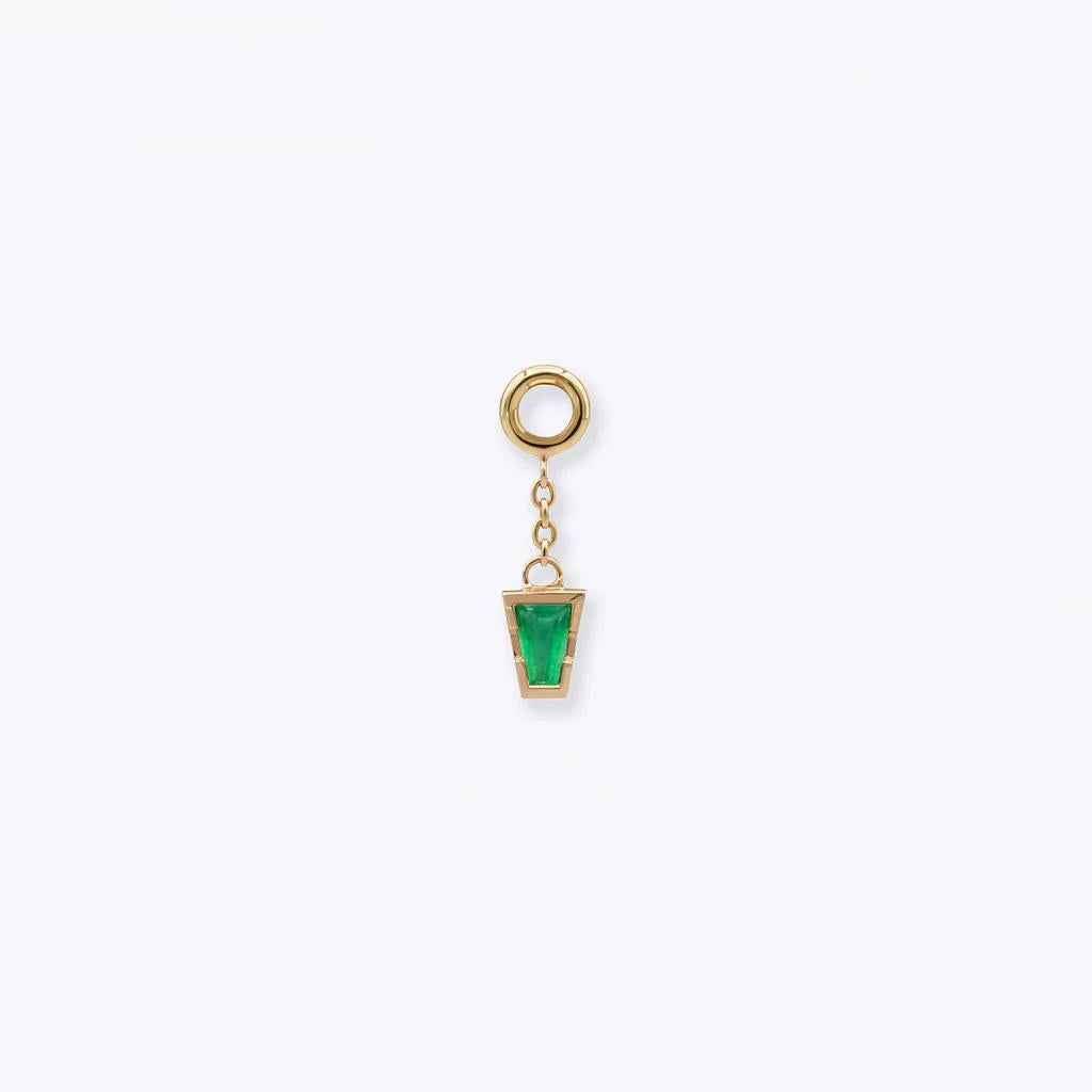Tether | 14k gold | Linda Chain Charm | Emerald