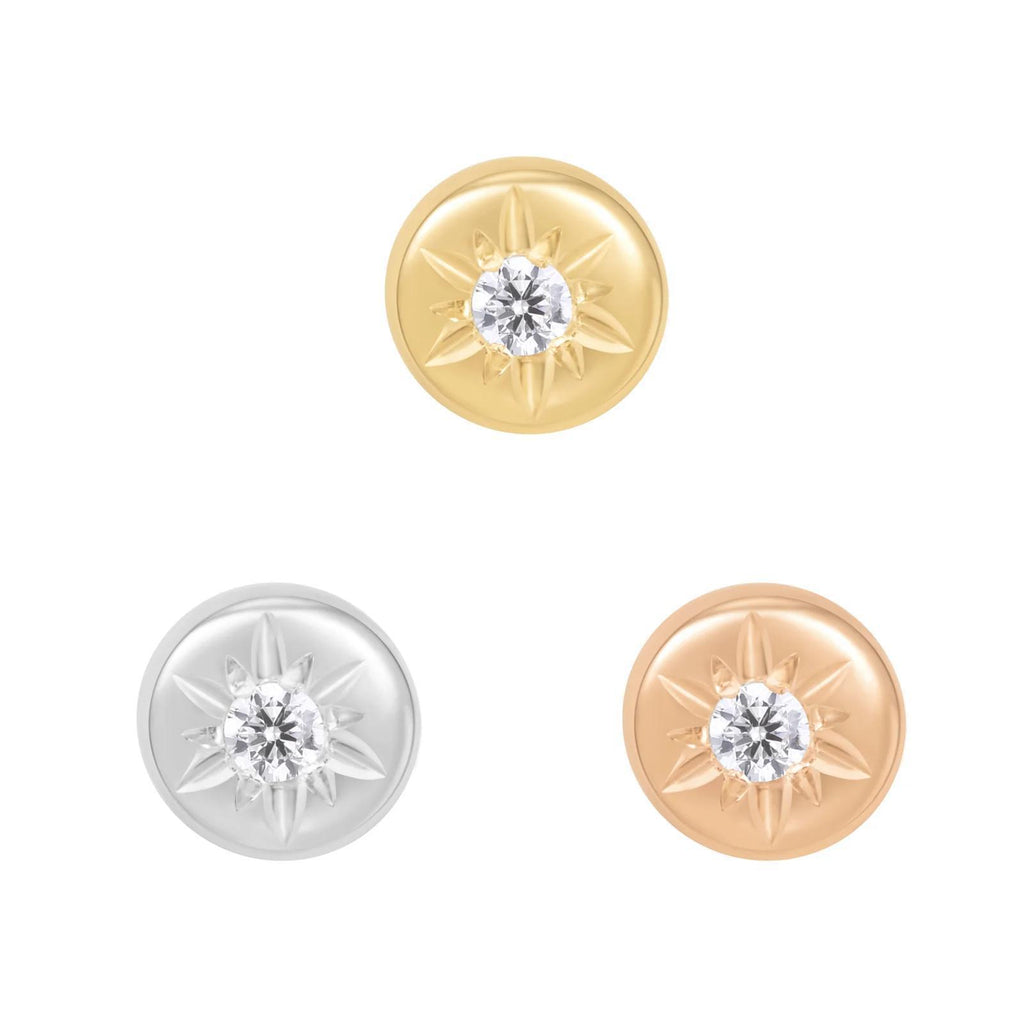 Buddha | 14k gold | Lark | Clear CZ