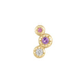 Buddha | 14k gold | Dig It | Amethyst + Pink Sapphire + White Topaz