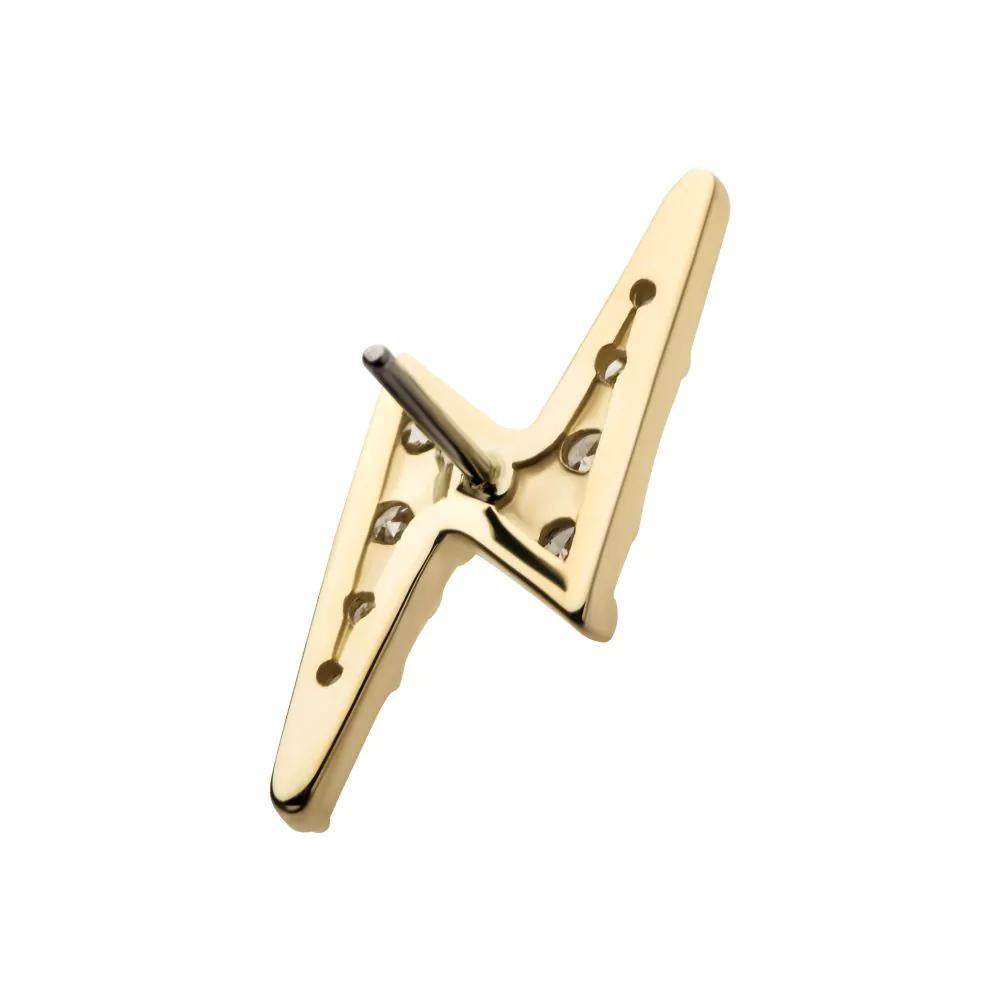 Invictus | 14k gold | Lightning Bolt | Lab Grown Diamonds