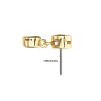 Invictus | 14k gold | Double Bezel Lab-Grown Diamond Dangle | Lab-Grown Diamond