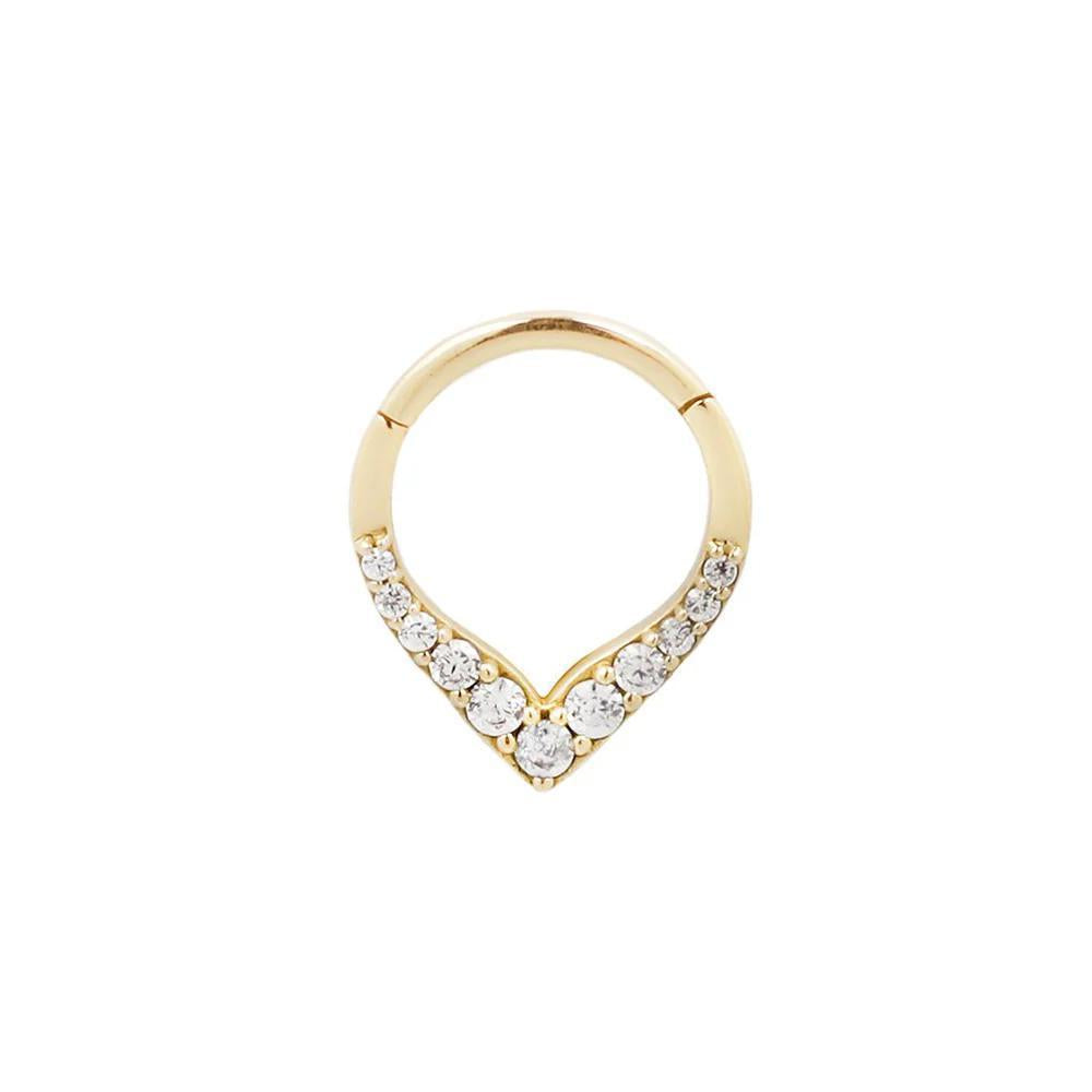 Buddha | 14k gold | Rise + Shine | Clear CZ