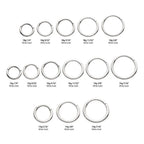 Invictus | 14k gold | White Gold Plain Hinged Hoop