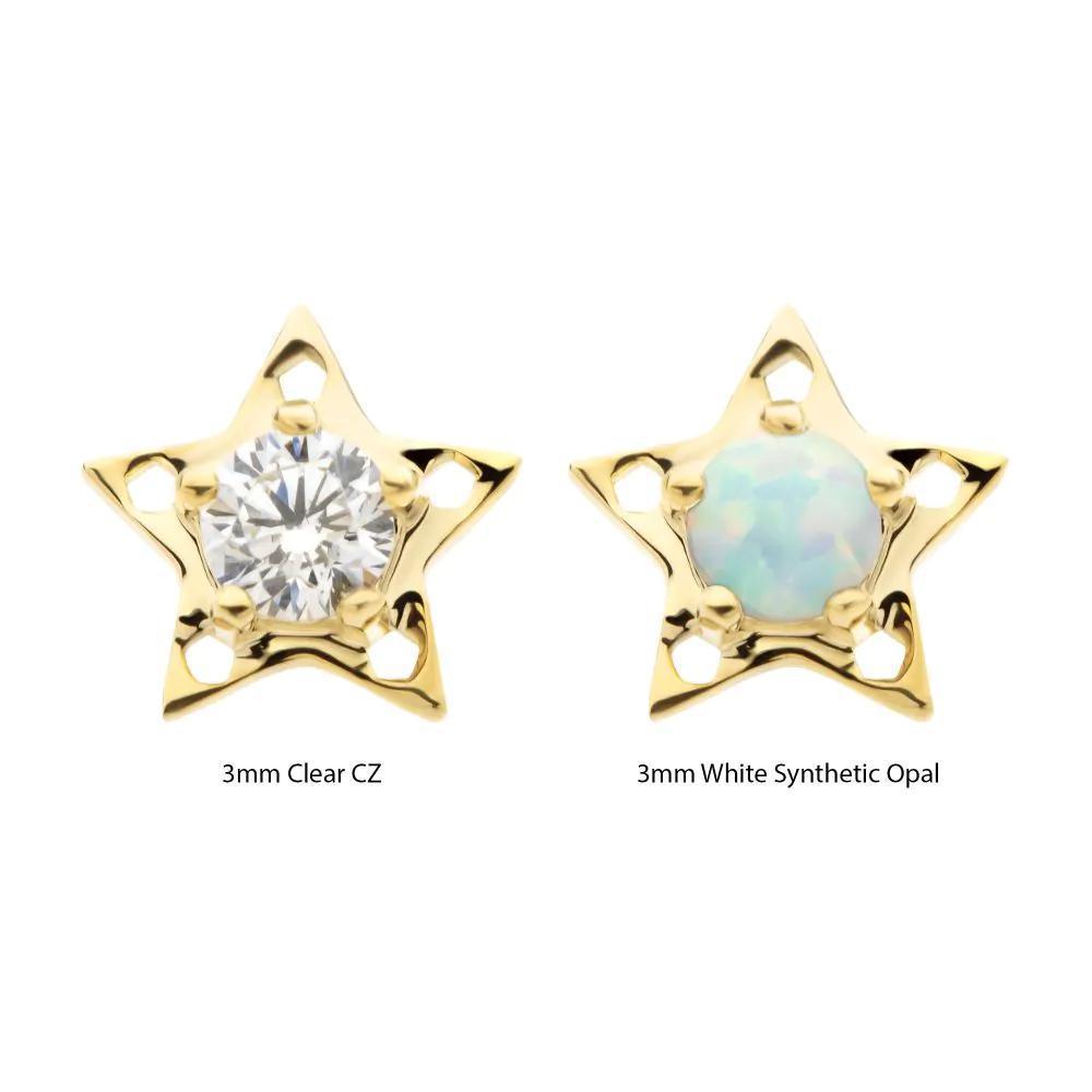 Invictus | 14k gold | Star | CZ/Opal