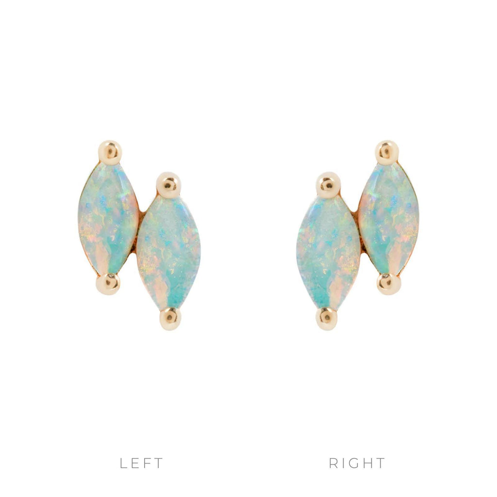 Buddha | 14k gold | Double Zuri | Left + Right Direction | Australian Opal