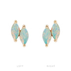 Buddha | 14k gold | Double Zuri | Left + Right Direction | Australian Opal