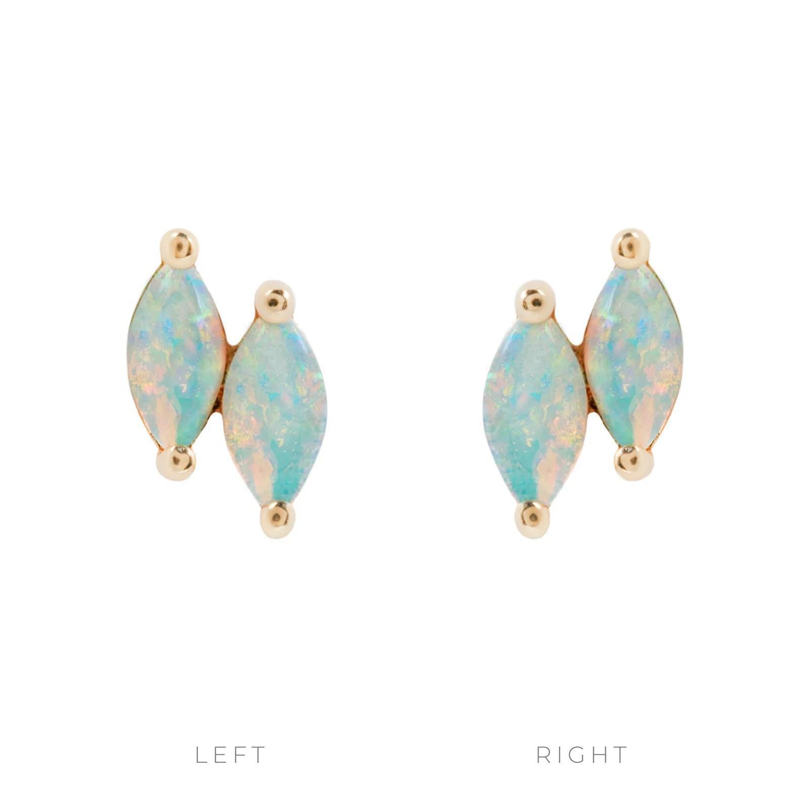 Buddha | 14k gold | Double Zuri | Left + Right Direction | Australian Opal