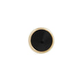 Buddha | 14k gold | Round Bezel Reverse Set | Black Spinel