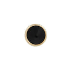 Buddha | 14k gold | Round Bezel Reverse Set | Black Spinel