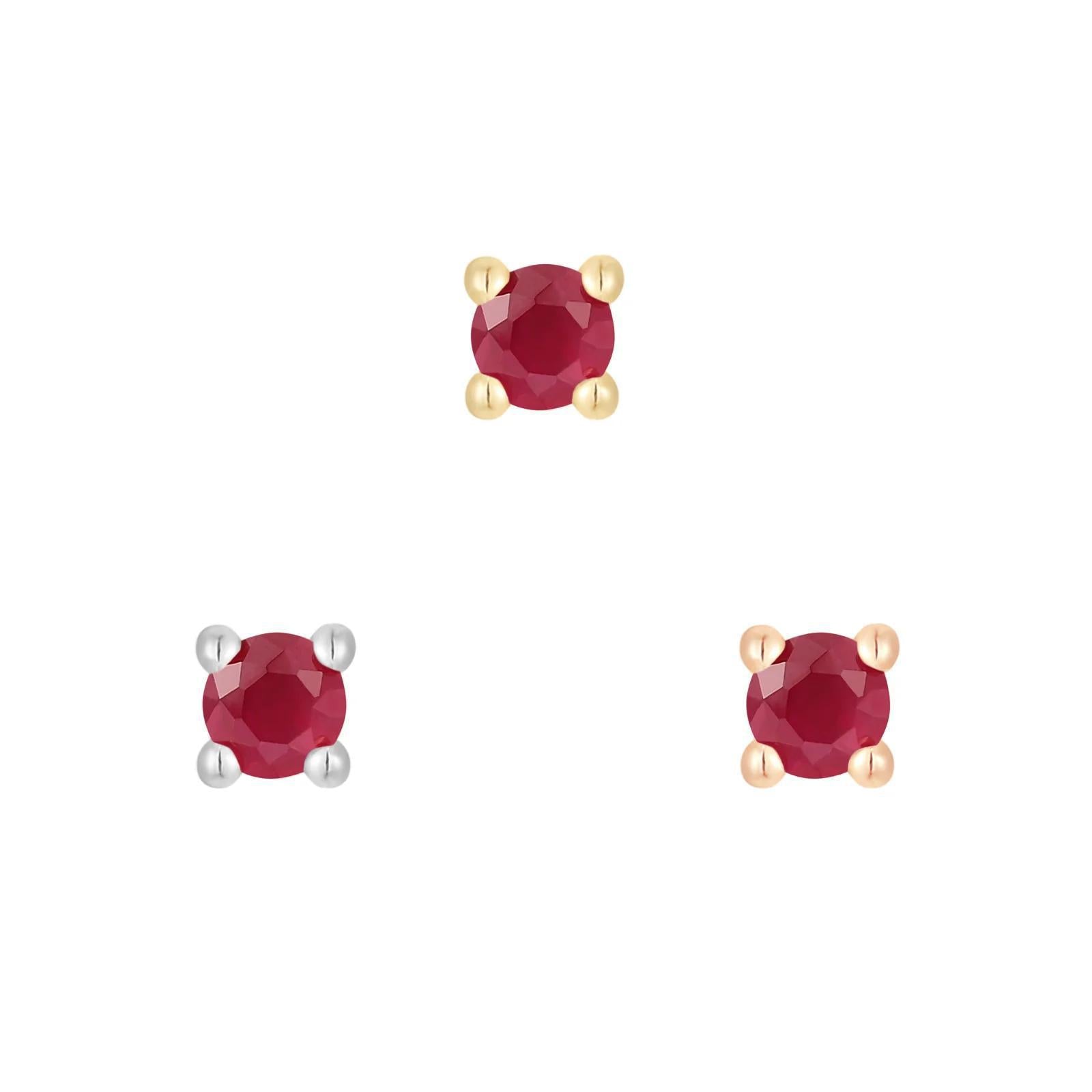 Buddha | 14k gold | Prong | Ruby