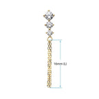 Invictus | 14k gold | 3-Graduated Gem with Chain | CZ