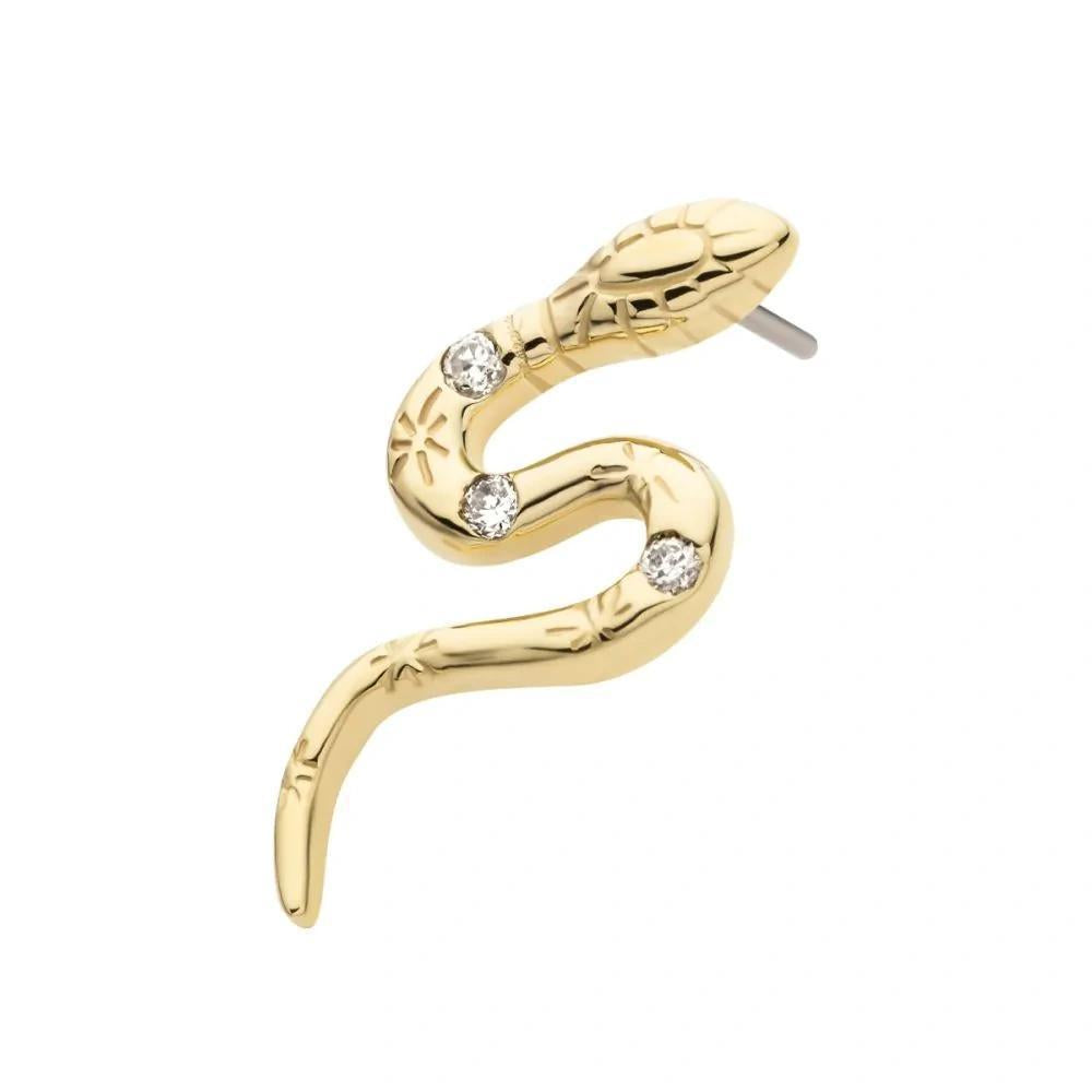Invictus | 14k gold | Snake | CZ