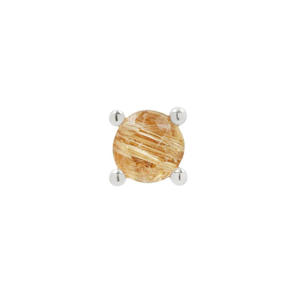 Buddha | 14k gold | Prong | Rutilated Quartz